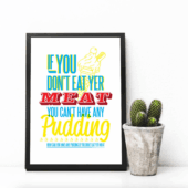 Pink Floyd Poster – Eat Yer Meat Music Lyrics The Classic Pink Floyd Song 1 - OtherBrick