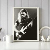 Pink Floyd Poster – Gilmour At Earls Court With The Black Strat 1973 1 - OtherBrick