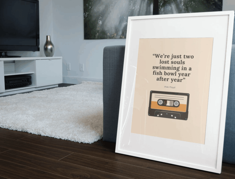 Pink Floyd Poster - Pink Floyd Inspired Song Lyrics Pink Floyd Poster - Pink Floyd Inspired Song Lyrics