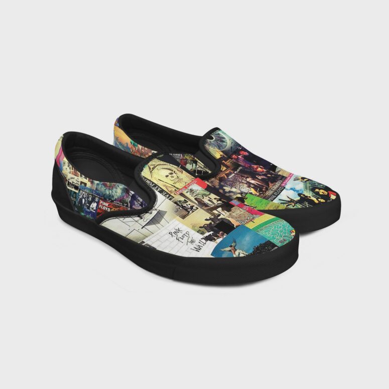 Pink Floyd Albums Collage Slip On Pink Floyd Albums Collage Slip On