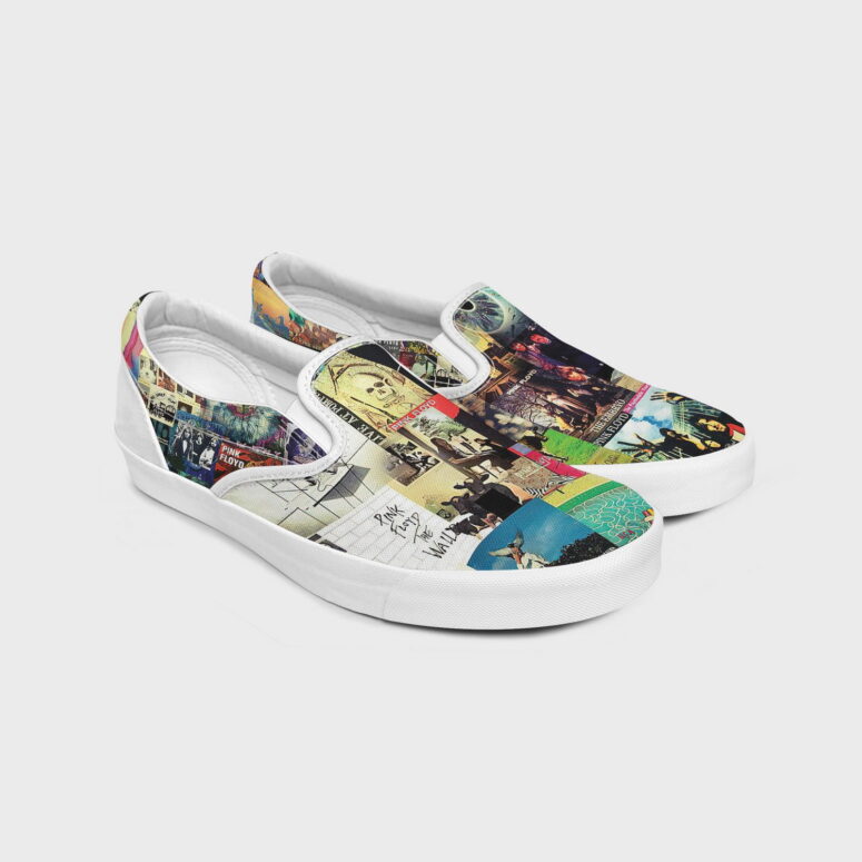 Pink Floyd Albums Collage Slip On Pink Floyd Albums Collage Slip On