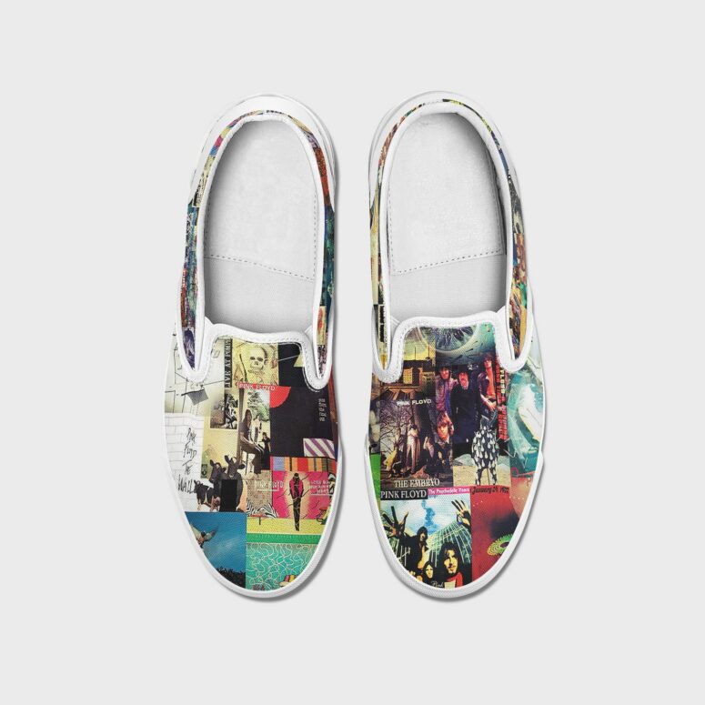 Pink Floyd Albums Collage Slip On Pink Floyd Albums Collage Slip On