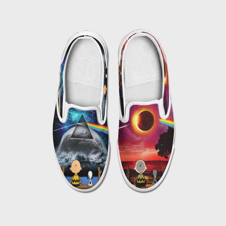 Snoopy Dark side of the moon Pink Floyd Slip On Snoopy Dark side of the moon Pink Floyd Slip On