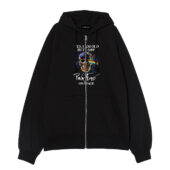 Skull Yes I Am Old But I Saw Pink Floyd On Stage Front Ziphoodie Black - OtherBrick
