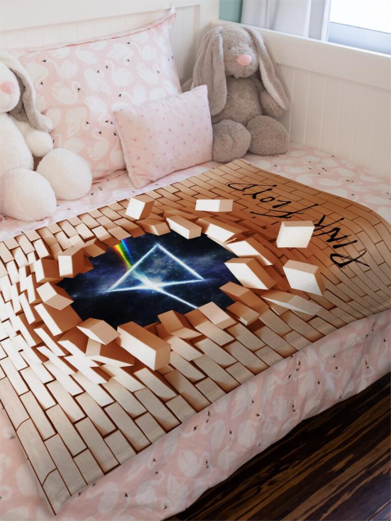 3D Pink Floyd The Wall Velveteen Plush Blanket