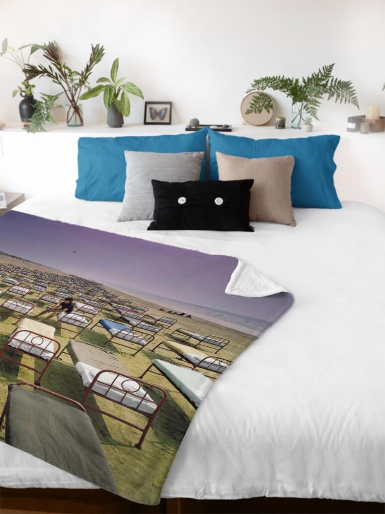 A Momentary Lapse of Reason Album Cover 1987 Pink Floyd Velveteen Plush Blanket A Momentary Lapse of Reason Album Cover 1987 Pink Floyd Velveteen Plush Blanket