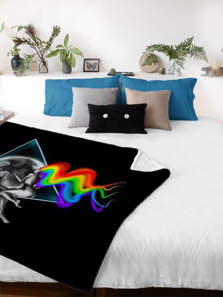 Adam Eva Pink Floyd Velveteen Plush Blanket Adam Eva Pink Floyd Velveteen Plush Blanket