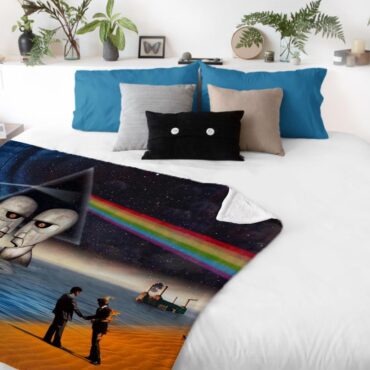 Album Art Pink Floyd Velveteen Plush Blanket