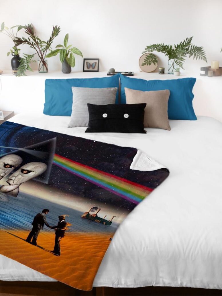 Album Art Pink Floyd Velveteen Plush Blanket Album Art Pink Floyd Velveteen Plush Blanket