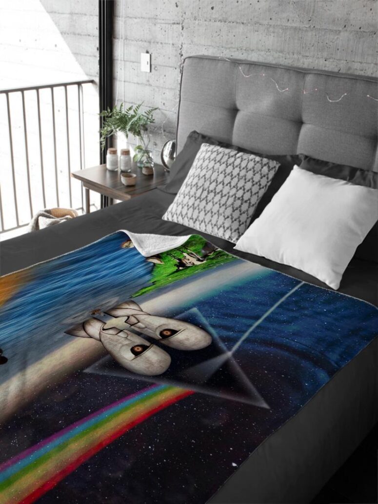 Album Art Pink Floyd Velveteen Plush Blanket Album Art Pink Floyd Velveteen Plush Blanket