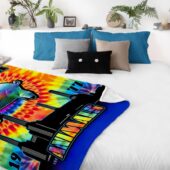 Animals 1977 Tiedye Velveteen Plush Blanket 00115 - OtherBrick