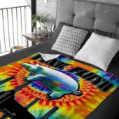 Animals 1977 Tiedye Velveteen Plush Blanket 00116 - OtherBrick