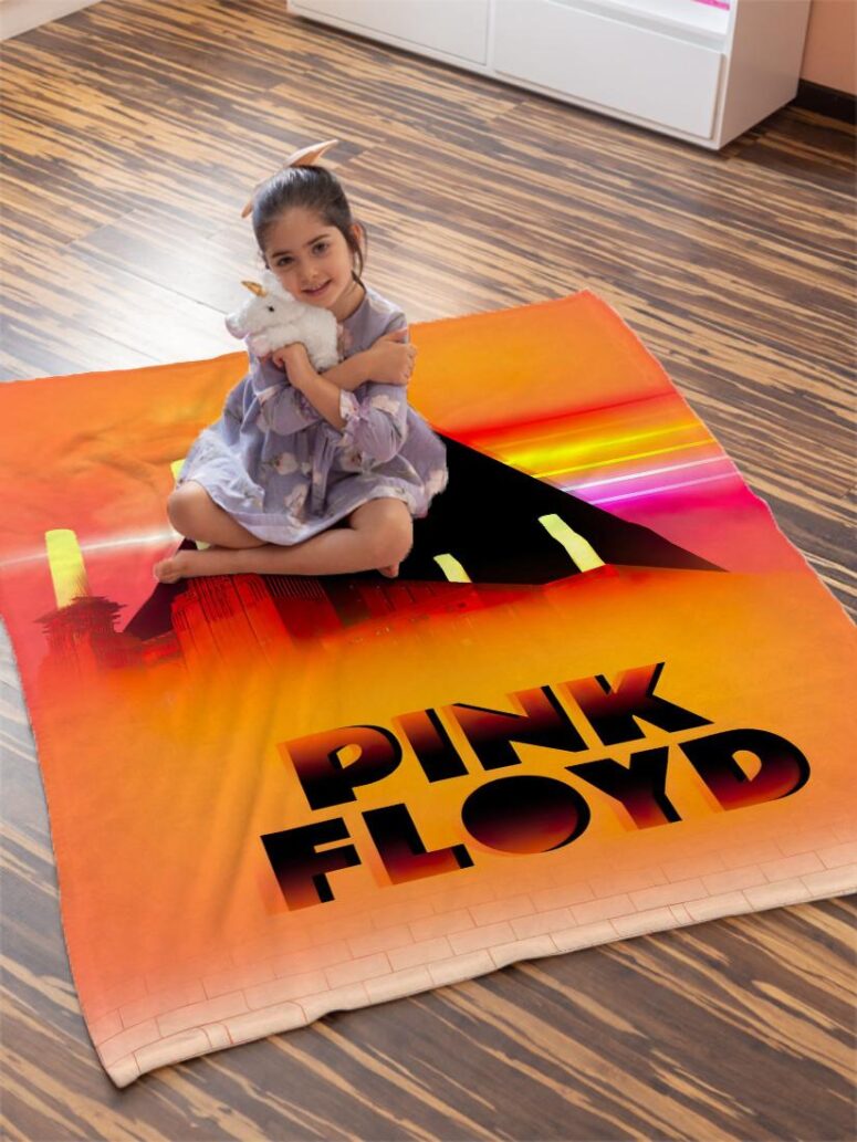 Animals Flying Pig Pink Floyd Velveteen Plush Blanket