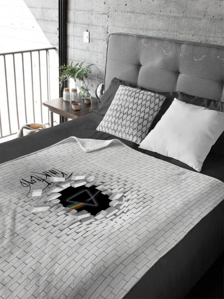 Brick In The Wall 3D Pink Floyd Velveteen Plush Blanket Brick In The Wall 3D Pink Floyd Velveteen Plush Blanket