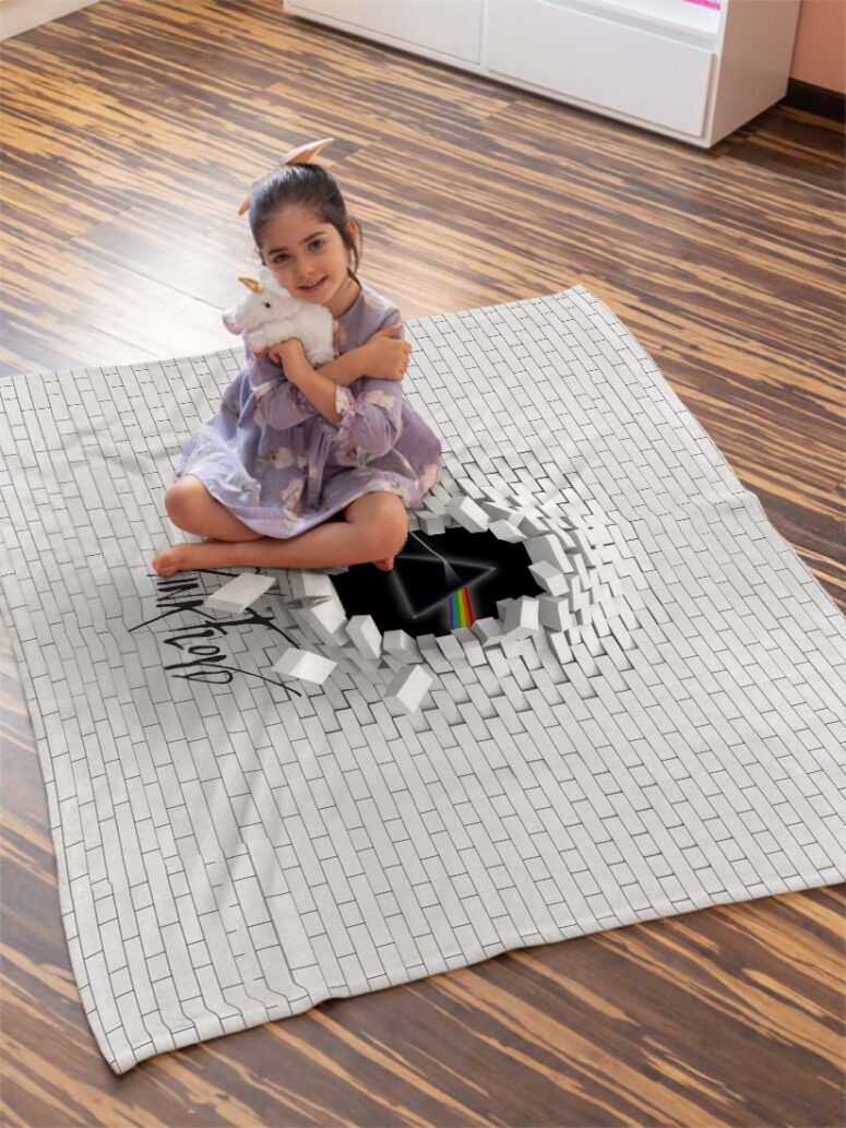 Brick In The Wall 3D Pink Floyd Velveteen Plush Blanket Brick In The Wall 3D Pink Floyd Velveteen Plush Blanket