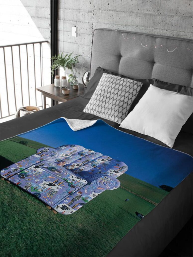 Characters Chair Pink Floyd Velveteen Plush Blanket Characters Chair Pink Floyd Velveteen Plush Blanket
