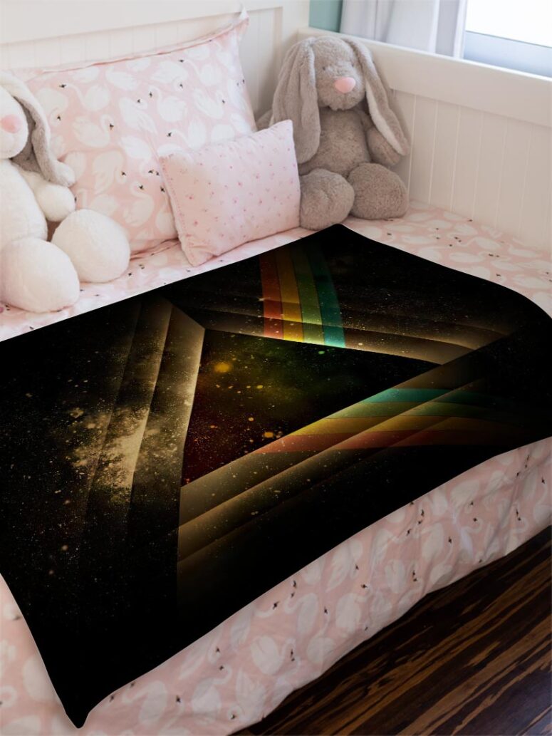 DSOTM Abstract Prism Art Pink Floyd Velveteen Plush Blanket DSOTM Abstract Prism Art Pink Floyd Velveteen Plush Blanket