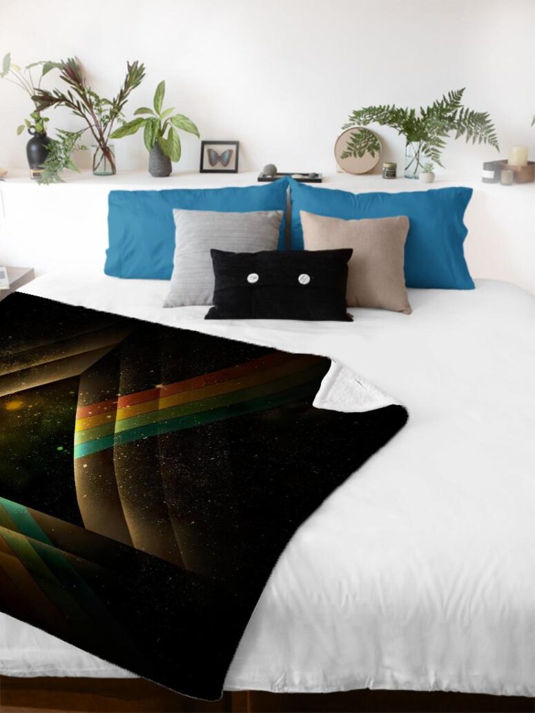 DSOTM Abstract Prism Art Pink Floyd Velveteen Plush Blanket DSOTM Abstract Prism Art Pink Floyd Velveteen Plush Blanket