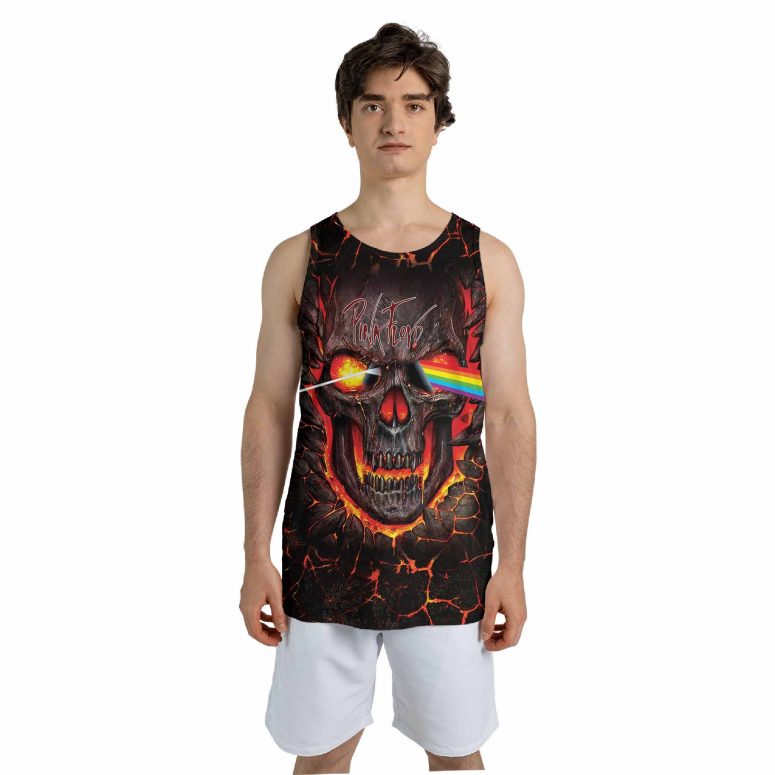 Dark Side Of Skull Pink Floyd Black Shirt