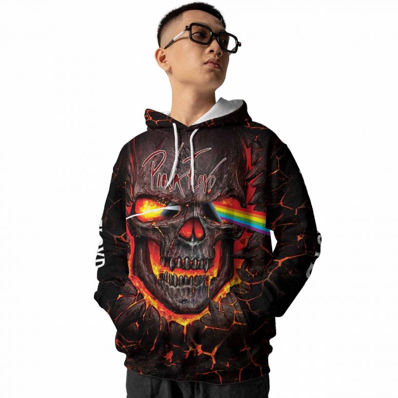 Dark Side Of Skull Pink Floyd Black Shirt