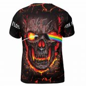 Dark Side Of Skull Pink Floyd Black Shirt Back - OtherBrick