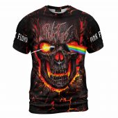 Dark Side Of Skull Pink Floyd Black Shirt Front - OtherBrick