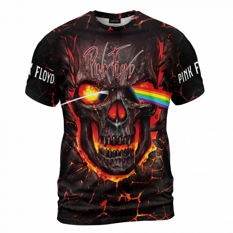 Dark Side Of Skull Pink Floyd Black Shirt