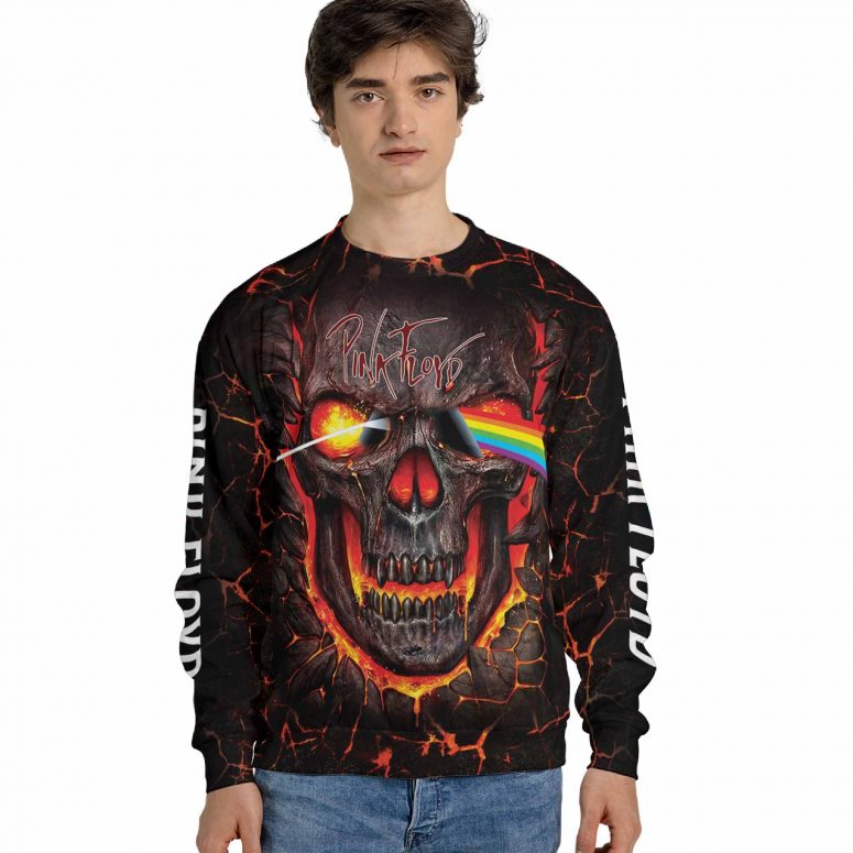 Dark Side Of Skull Pink Floyd Black Shirt