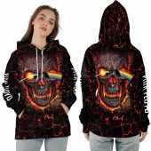 Dark Side Of Skull Pink Floyd Black Ziphoodie - OtherBrick