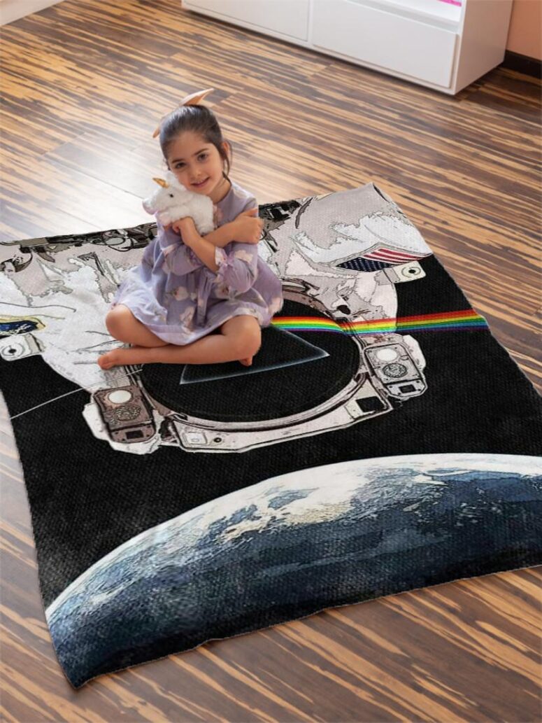 Dark Side Of The Moon Astronaut Pink Floyd Velveteen Plush Blanket Dark Side Of The Moon Astronaut Pink Floyd Velveteen Plush Blanket