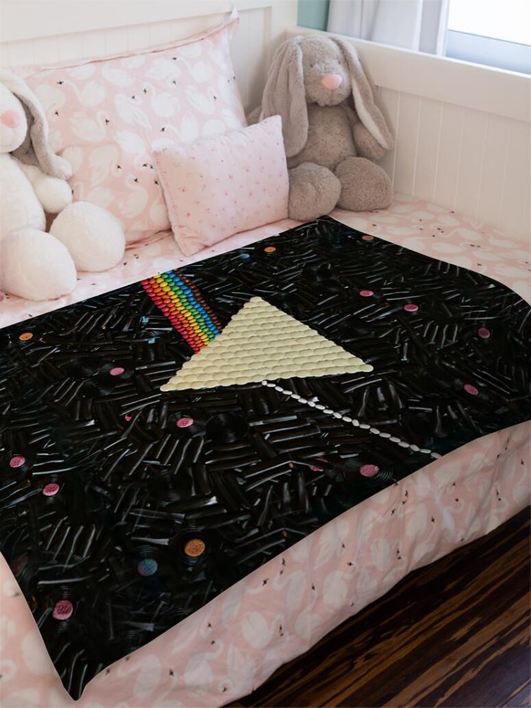 Dark Side Of The Moon Candy Pink Floyd Velveteen Plush Blanket