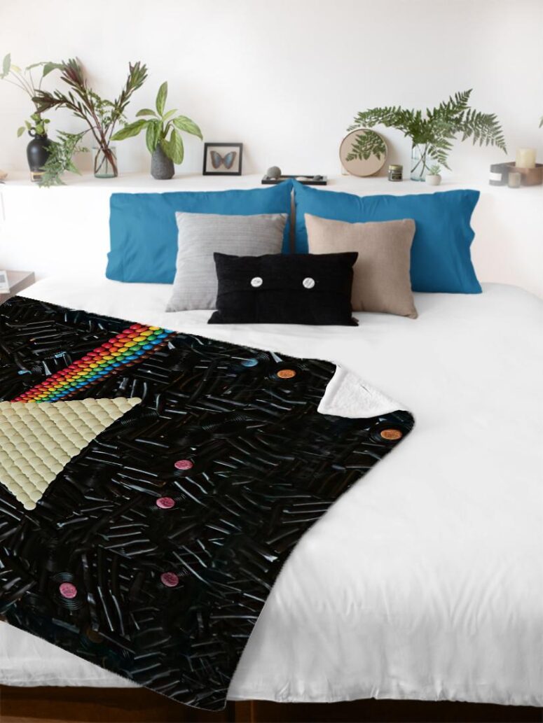 Dark Side Of The Moon Candy Pink Floyd Velveteen Plush Blanket