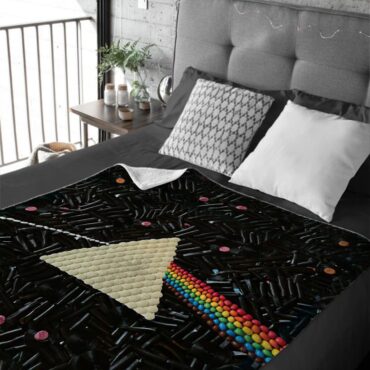 Dark Side Of The Moon Candy Pink Floyd Velveteen Plush Blanket