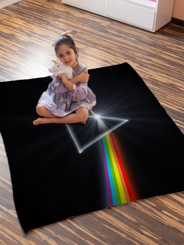 The Dark Side of the Moon Remastered Pink Floyd Velveteen Plush Blanket
