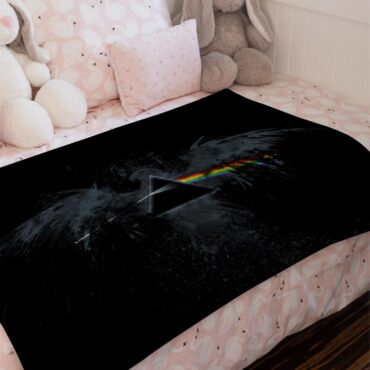 Dark Side Of The Moon Eagle Art Pink Floyd Velveteen Plush Blanket