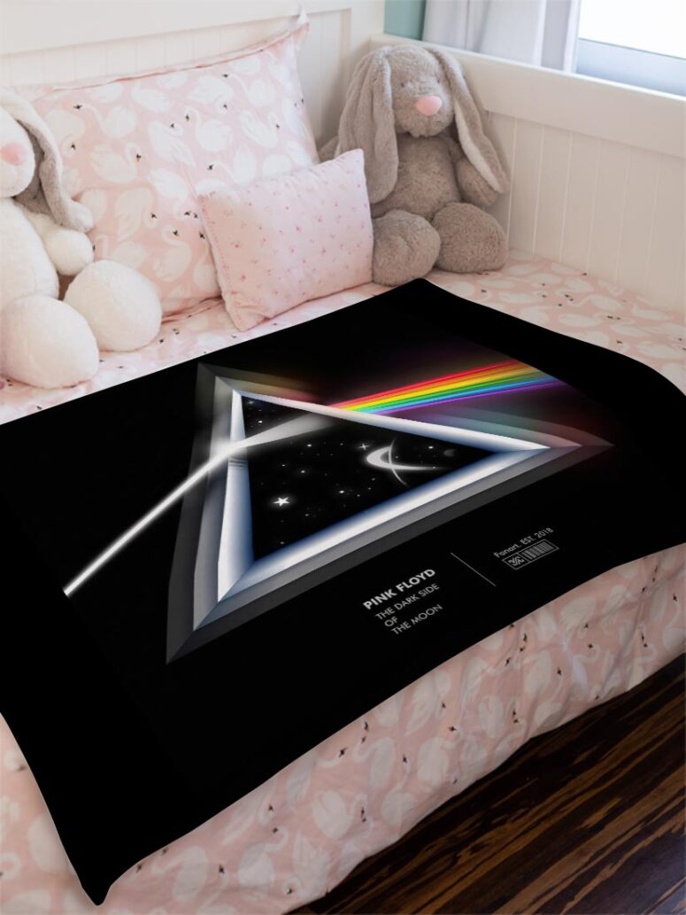 Dark Side Of The Moon Fanart 2018 Pink Floyd Velveteen Plush Blanket