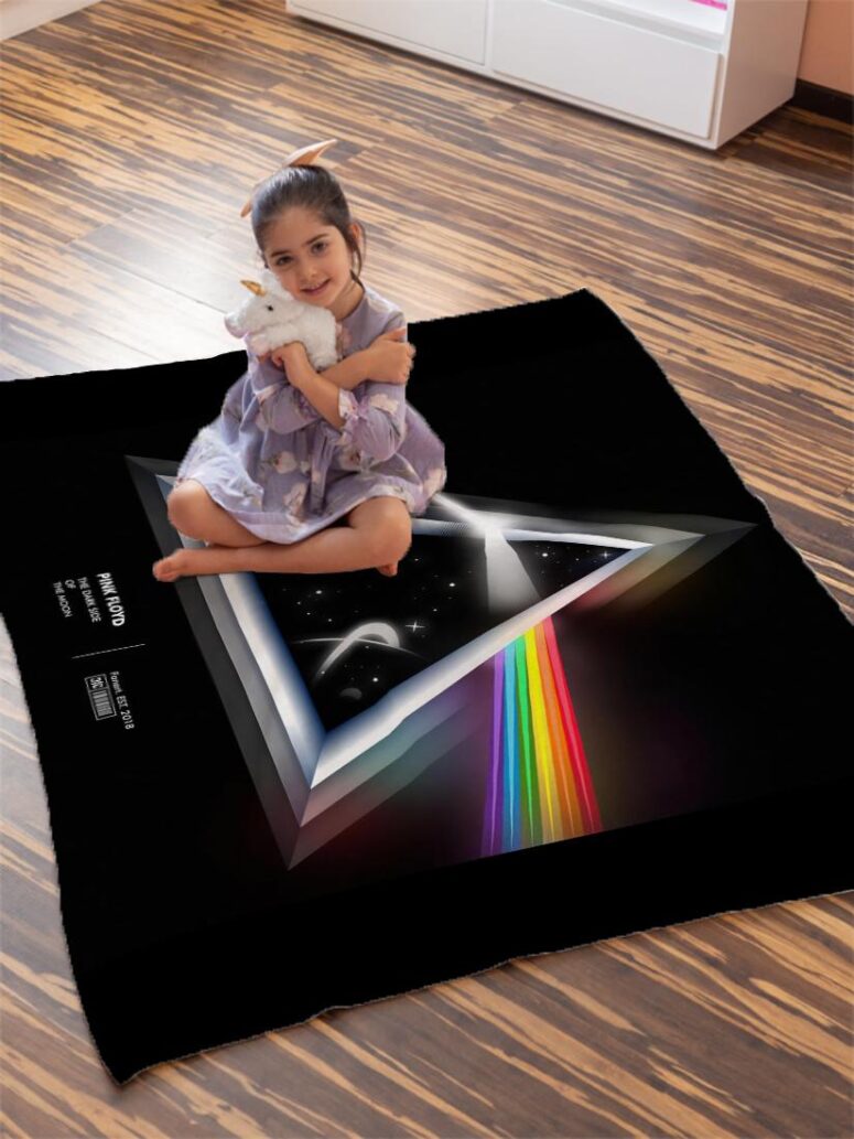 Dark Side Of The Moon Fanart 2018 Pink Floyd Velveteen Plush Blanket