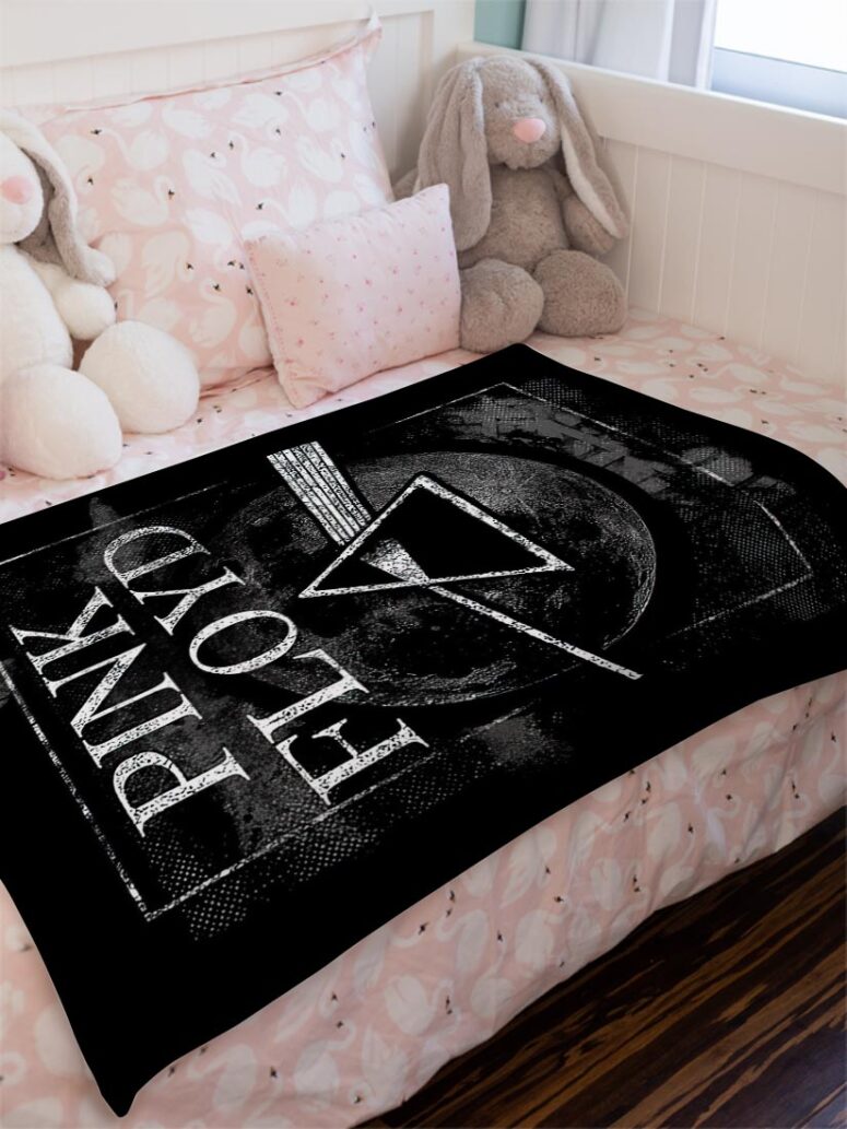 Dark Side Of The Moon Hand Drawing Art Pink Floyd Velveteen Plush Blanket Dark Side Of The Moon Hand Drawing Art Pink Floyd Velveteen Plush Blanket