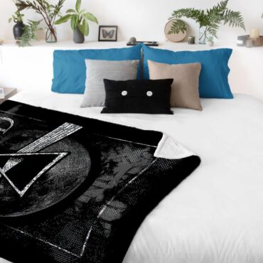 Dark Side Of The Moon Hand Drawing Art Pink Floyd Velveteen Plush Blanket