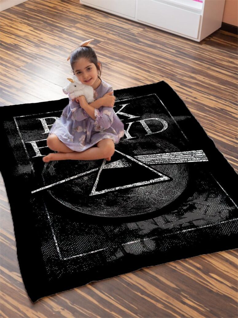Dark Side Of The Moon Hand Drawing Art Pink Floyd Velveteen Plush Blanket Dark Side Of The Moon Hand Drawing Art Pink Floyd Velveteen Plush Blanket