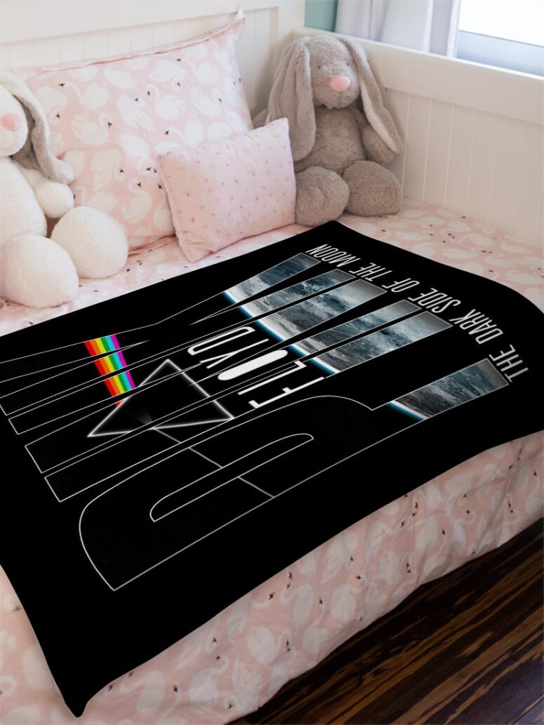 Dark Side Of The Moon Pink Floyd Rainbow Prism Velveteen Plush Blanket