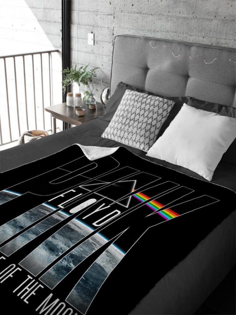 Dark Side Of The Moon Pink Floyd Rainbow Prism Velveteen Plush Blanket