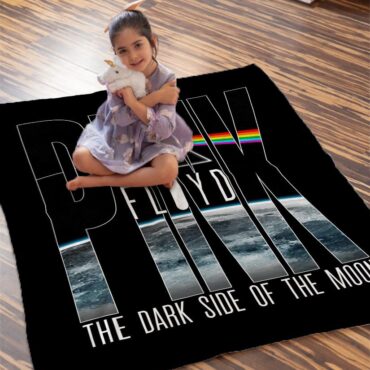Dark Side Of The Moon Pink Floyd Rainbow Prism Velveteen Plush Blanket