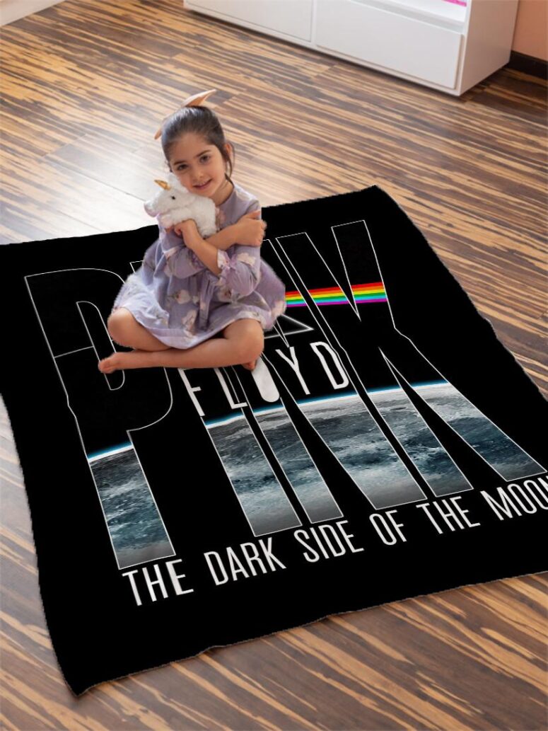 Dark Side Of The Moon Pink Floyd Rainbow Prism Velveteen Plush Blanket