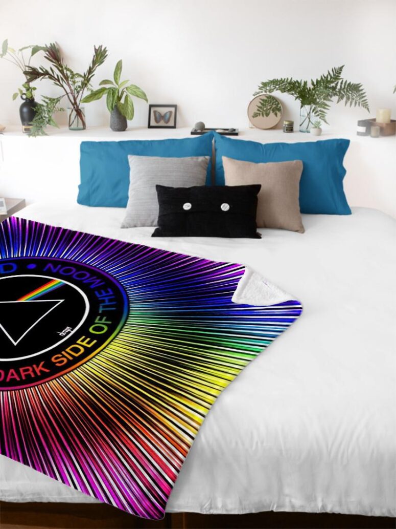 Dark Side Of The Moon RGB Pink Floyd Velveteen Plush Blanket Dark Side Of The Moon RGB Pink Floyd Velveteen Plush Blanket