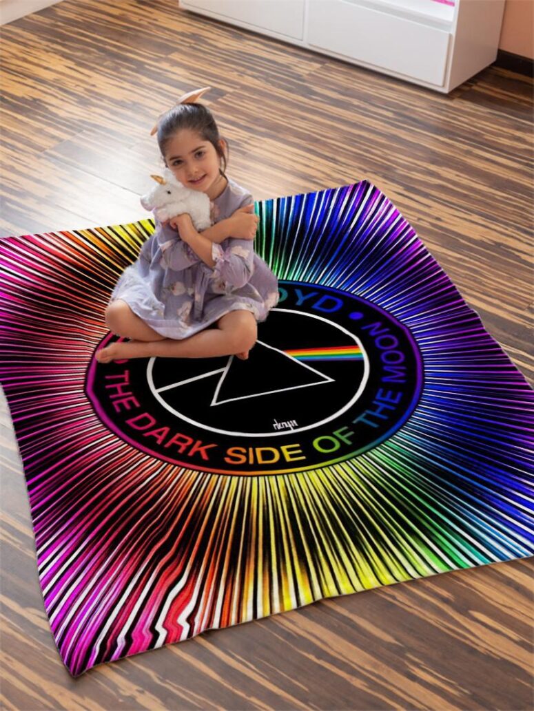 Dark Side Of The Moon RGB Pink Floyd Velveteen Plush Blanket Dark Side Of The Moon RGB Pink Floyd Velveteen Plush Blanket