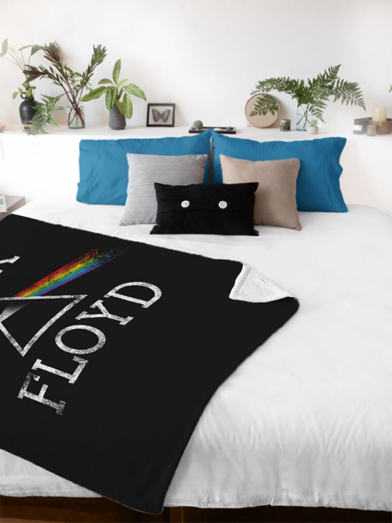 Dark Side Of The Moon Distressed Pink Floyd Velveteen Plush Blanket Dark Side Of The Moon Distressed Pink Floyd Velveteen Plush Blanket