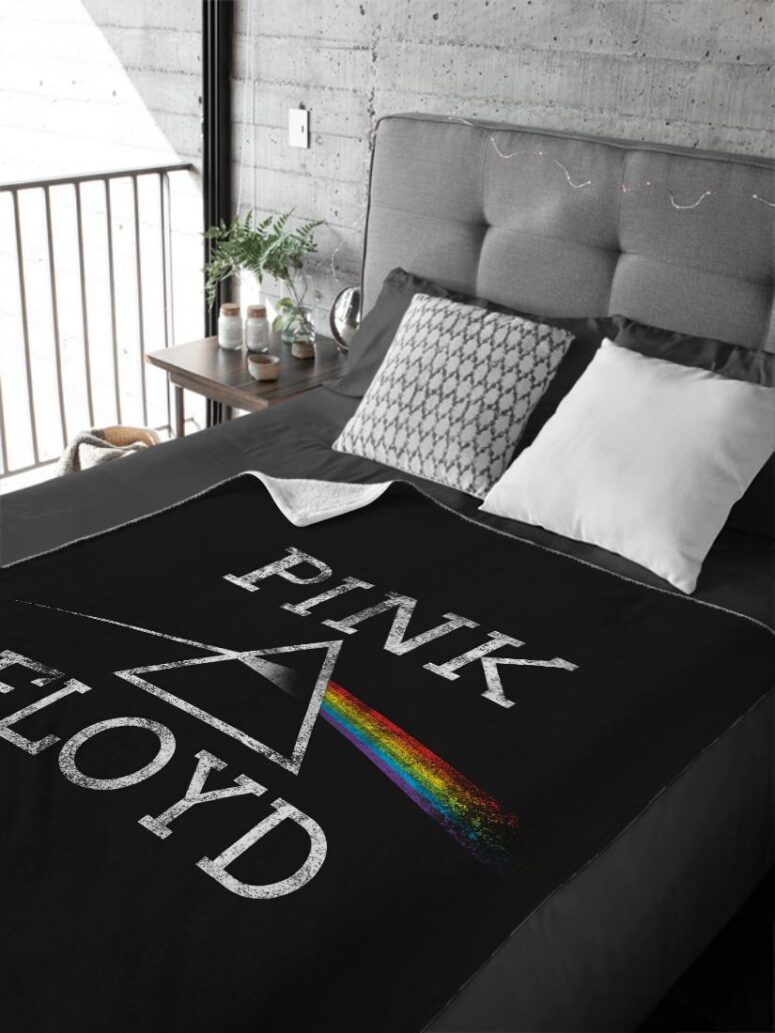 Dark Side Of The Moon Distressed Pink Floyd Velveteen Plush Blanket Dark Side Of The Moon Distressed Pink Floyd Velveteen Plush Blanket