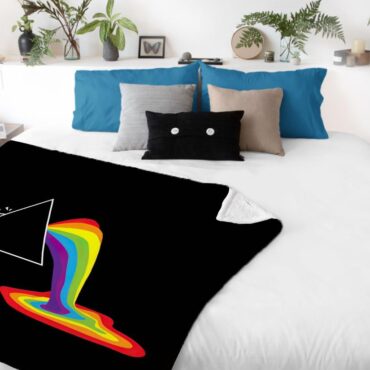 Dark Side The Moon Shot Pink Floyd Velveteen Plush Blanket