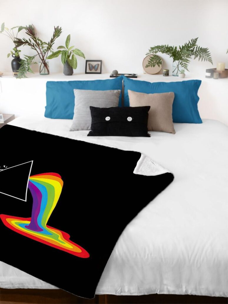 Dark Side The Moon Shot Pink Floyd Velveteen Plush Blanket Dark Side The Moon Shot Pink Floyd Velveteen Plush Blanket